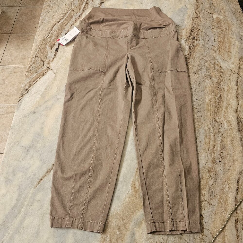 Isabel by Ingrid & Isabel Maternity Utility Barrel Pants | Taupe | Size M | NWT